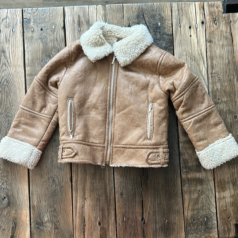 Kids Mayoral Faux Sherling Bomber Jacket